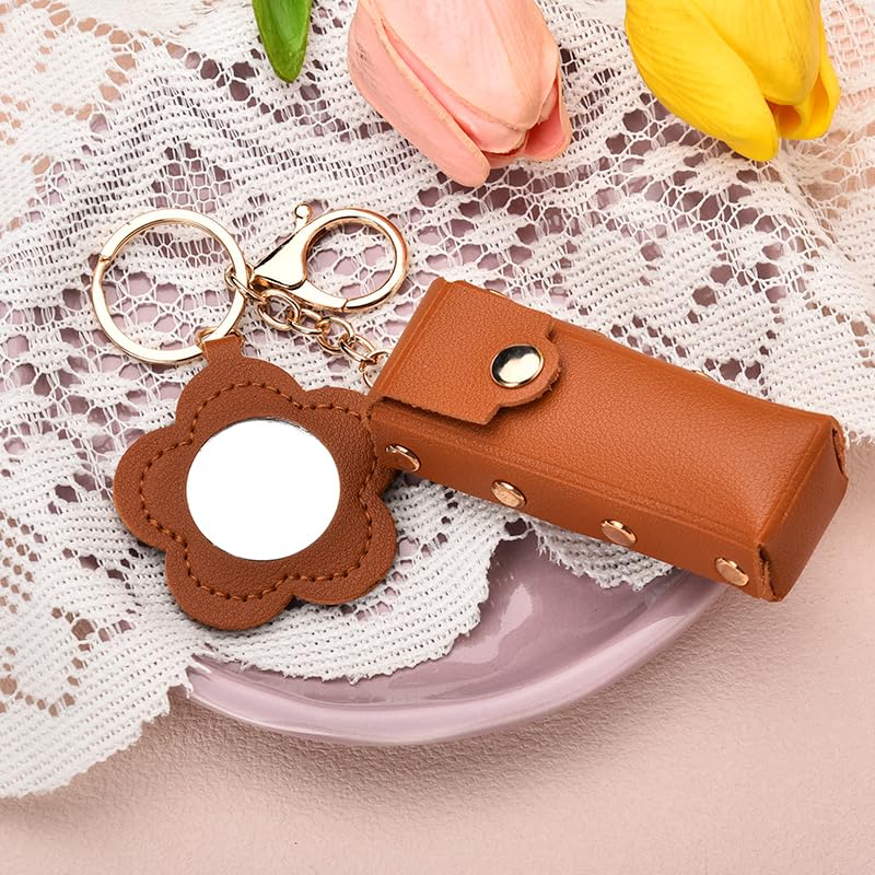 Sisadodo Lip Oil Lipstick Case with Mirror Keychain