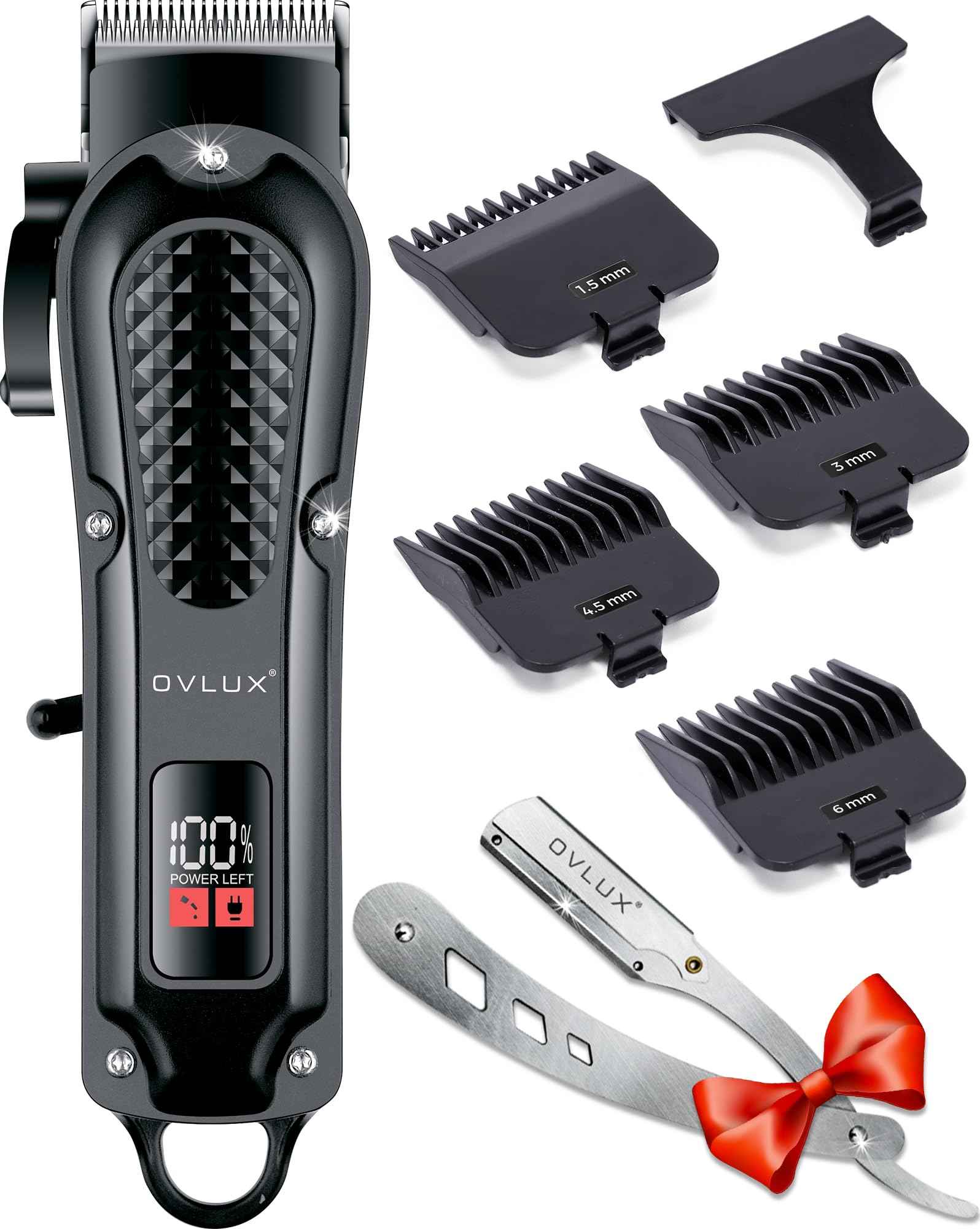 Cordless Hair Clippers for Men: Professional Barber Clippers for Precision Grooming, Rechargeable and Powerful - Máquina para Cortar Pelo de Hombre