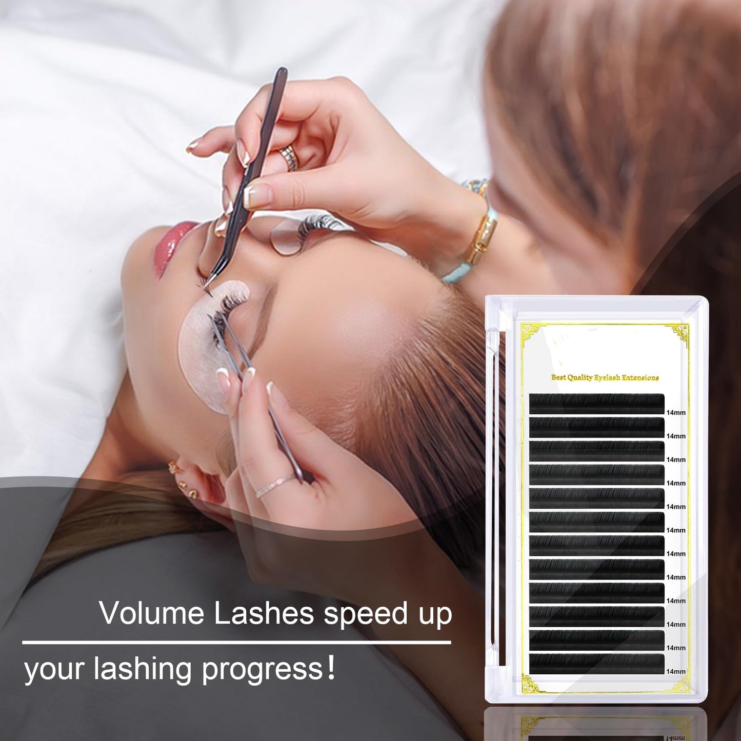 Premade Fans Eyelash Extensions 3D 4D 5D 6D Long Stem Premade Lash Extensions Fans 0.07 0.10 Pre Made Eye Lash Extension Fans C D Curl Volume Fan Lashes For Lash Extensions(5D-0.10D,9-16MIX)