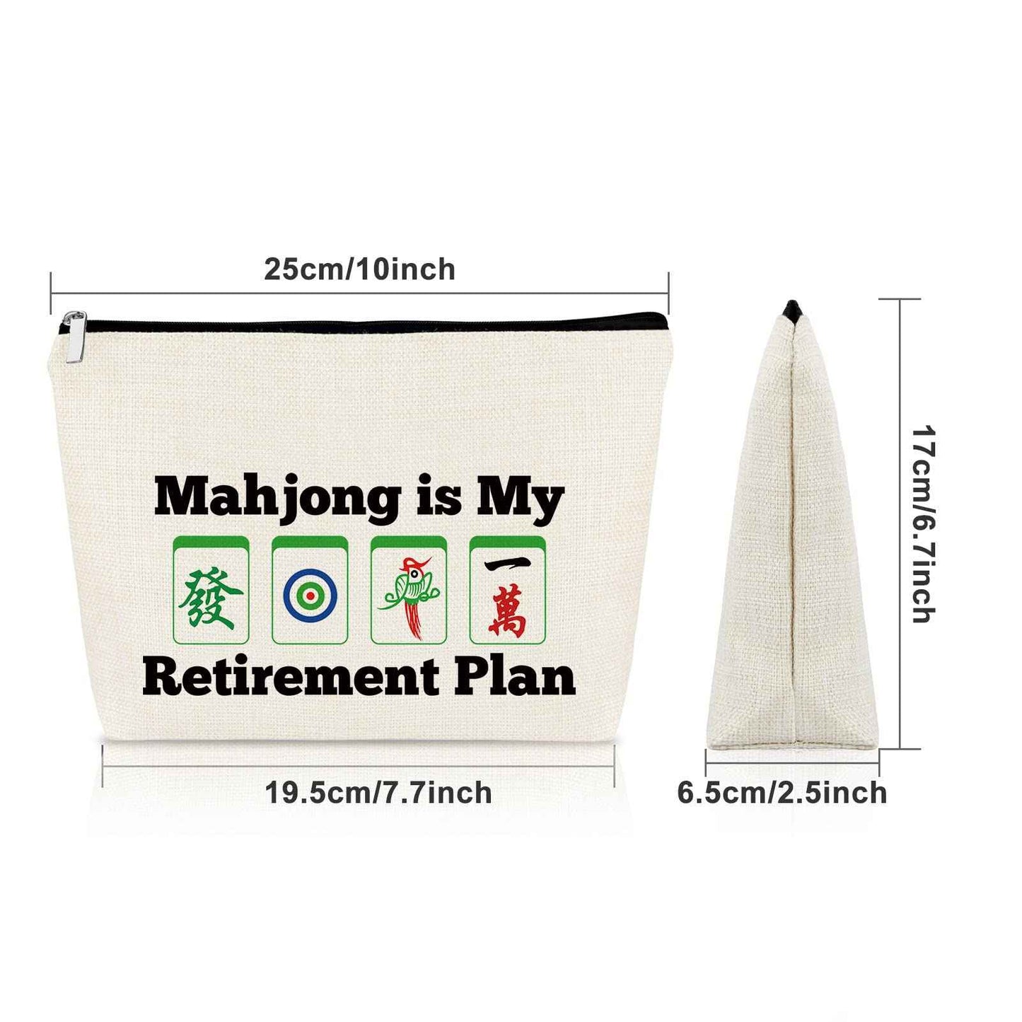 Sazuwu Mahjong Lover Retirement Gifts for Her Cosmetic Travel Pouch Birthday for Mom, Grandma, Aunt