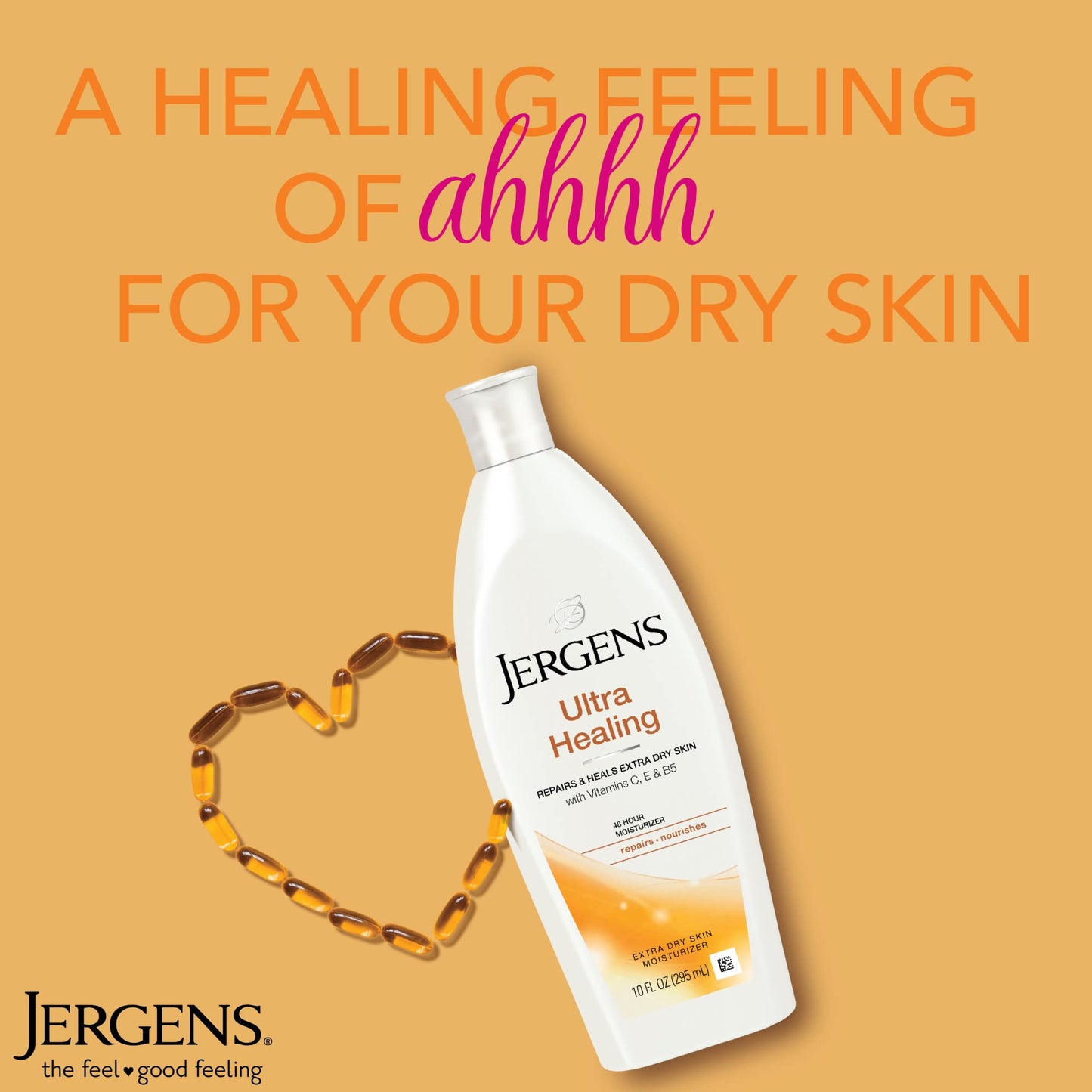 Jergens Ultra Healing Dry Skin Moisturizer, Body Lotion for Absorption into Extra Dry Skin, Use After Washing Hands, 10 Ounce, with HYDRALUCENCE blend, Vitamins C, E, and B5