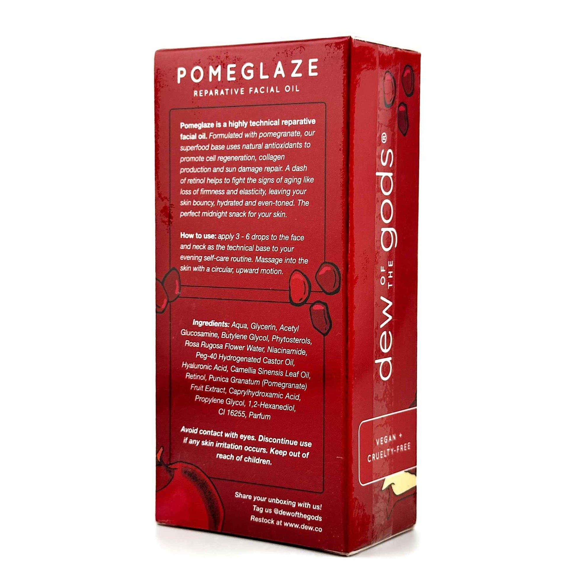 Dew Of The Gods Pomeglaze facial oil with Retinol 30ml / 1.01oz