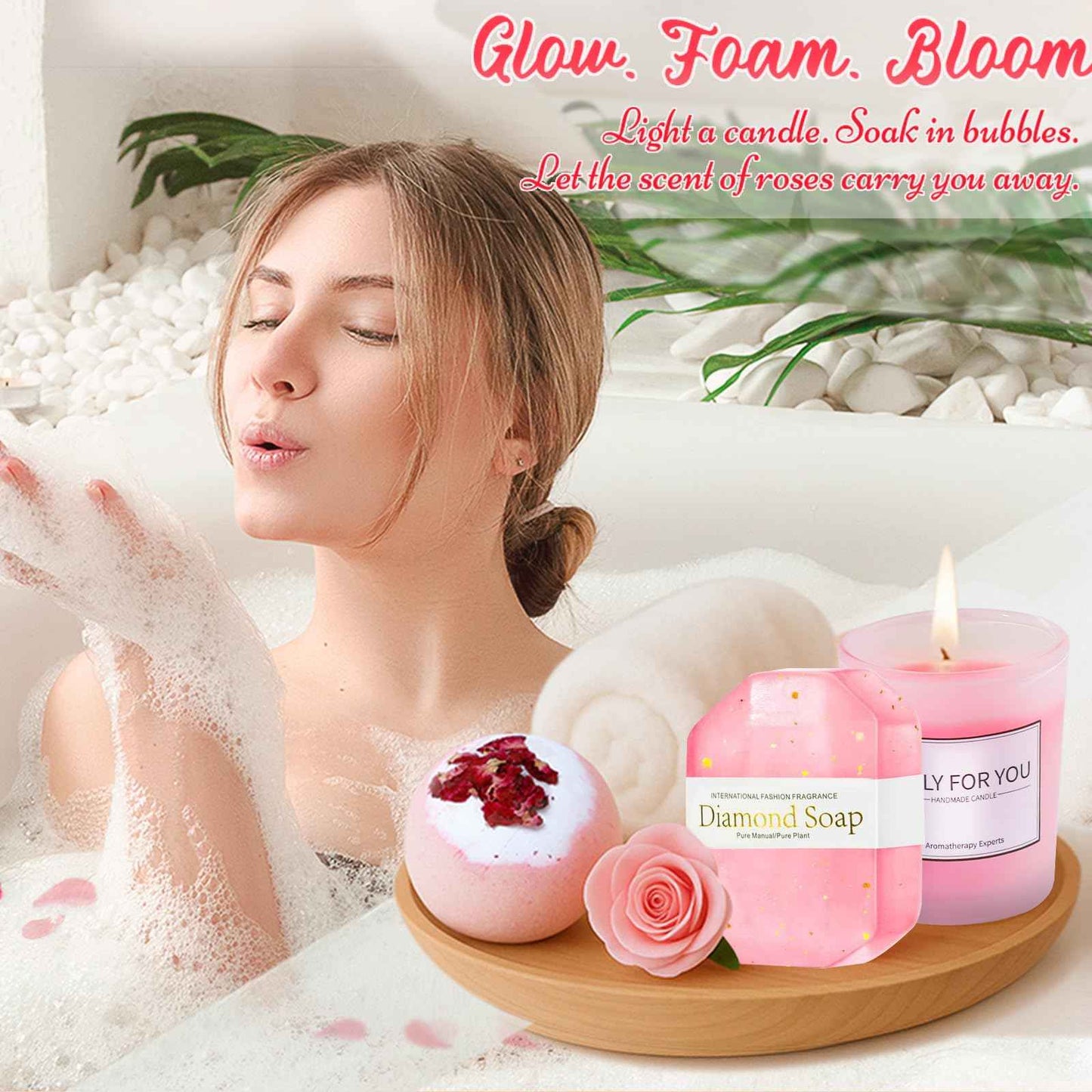 Gift Baskets for Women, Unique Care Package for Women, Self Care Christmas Gifts with Inspirational Gifts Blanket, Get Well Soon Gift for New Mom Wife Sister Friends Birthday