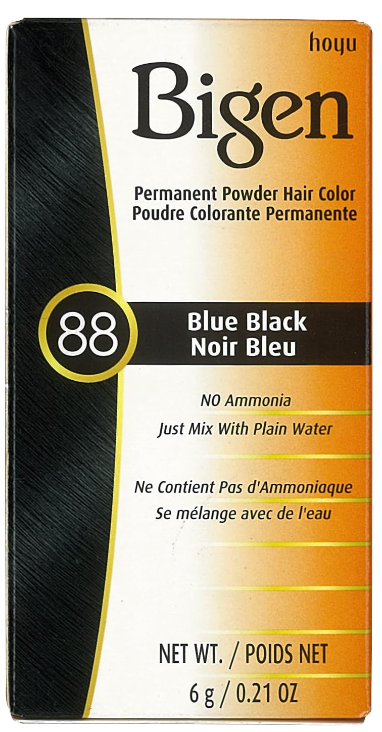 Bigen Permanent Powder Hair Color 88 Blue Black 1 ea (Pack of 5)