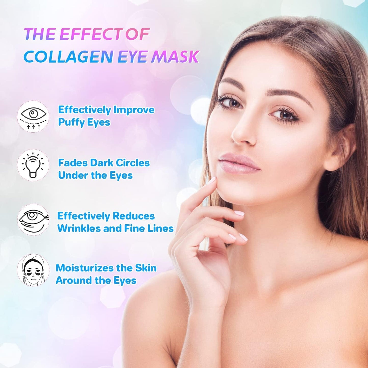 Under Eye Patches - 30 Pairs Collagen Under Eye Masks, Under Eye Patches For Dark Circles and Puffiness, Eye Patches For Puffy Eyes, Revitalize and Moisturize, Under Eye Treatment For Women