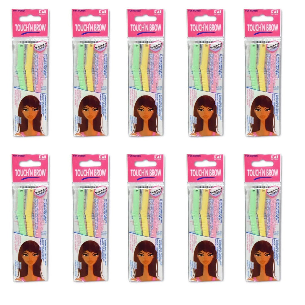 Touch N Brow Eyebrow Shaper, Razor, Shaver - 10pk