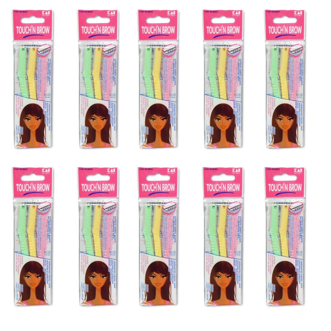 Touch N Brow Eyebrow Shaper, Razor, Shaver - 10pk