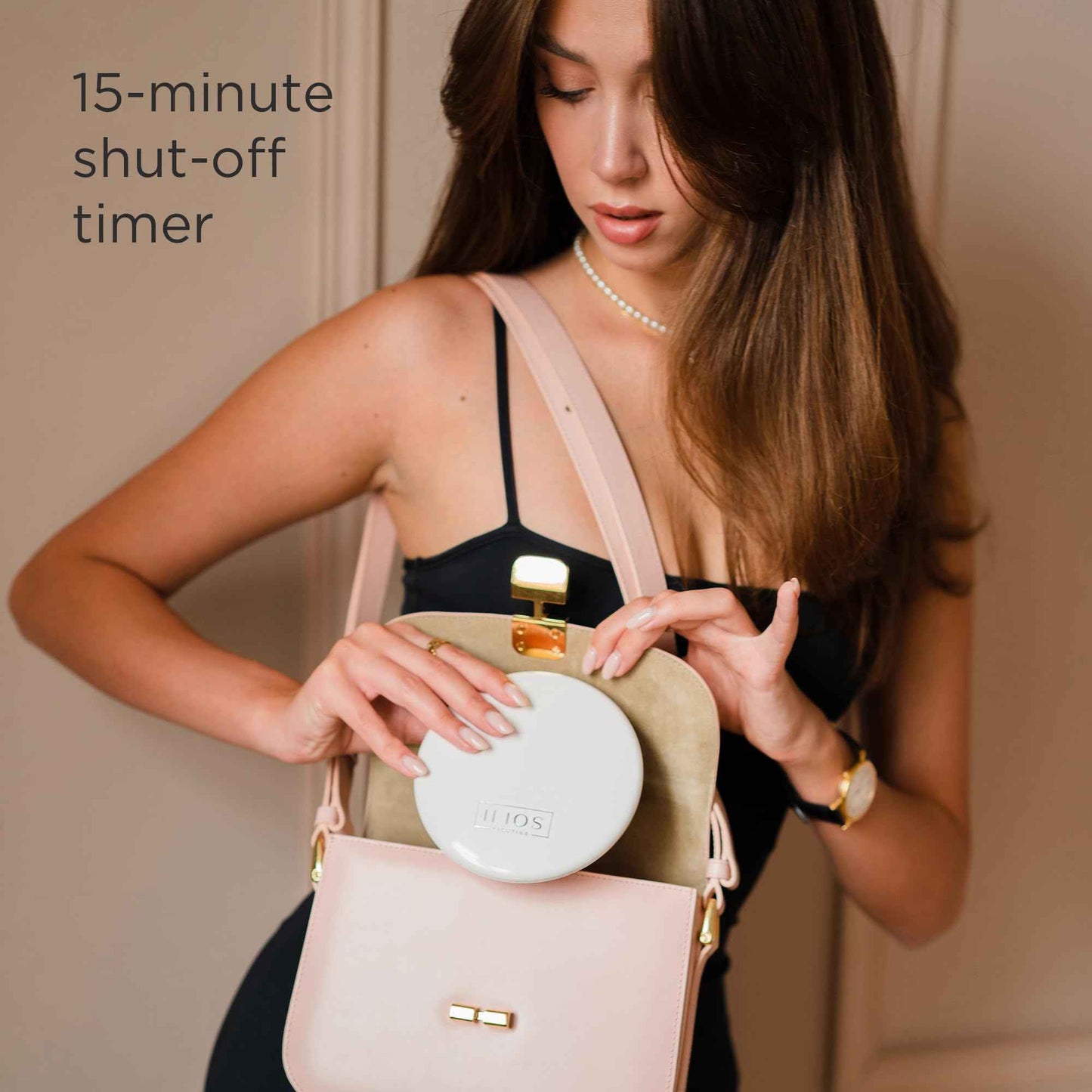 Ilios Lighting LED Compact Mirror with Light and 1x and 10x Magnifying Mirror in 5-inch mini Size Ideal for Trave