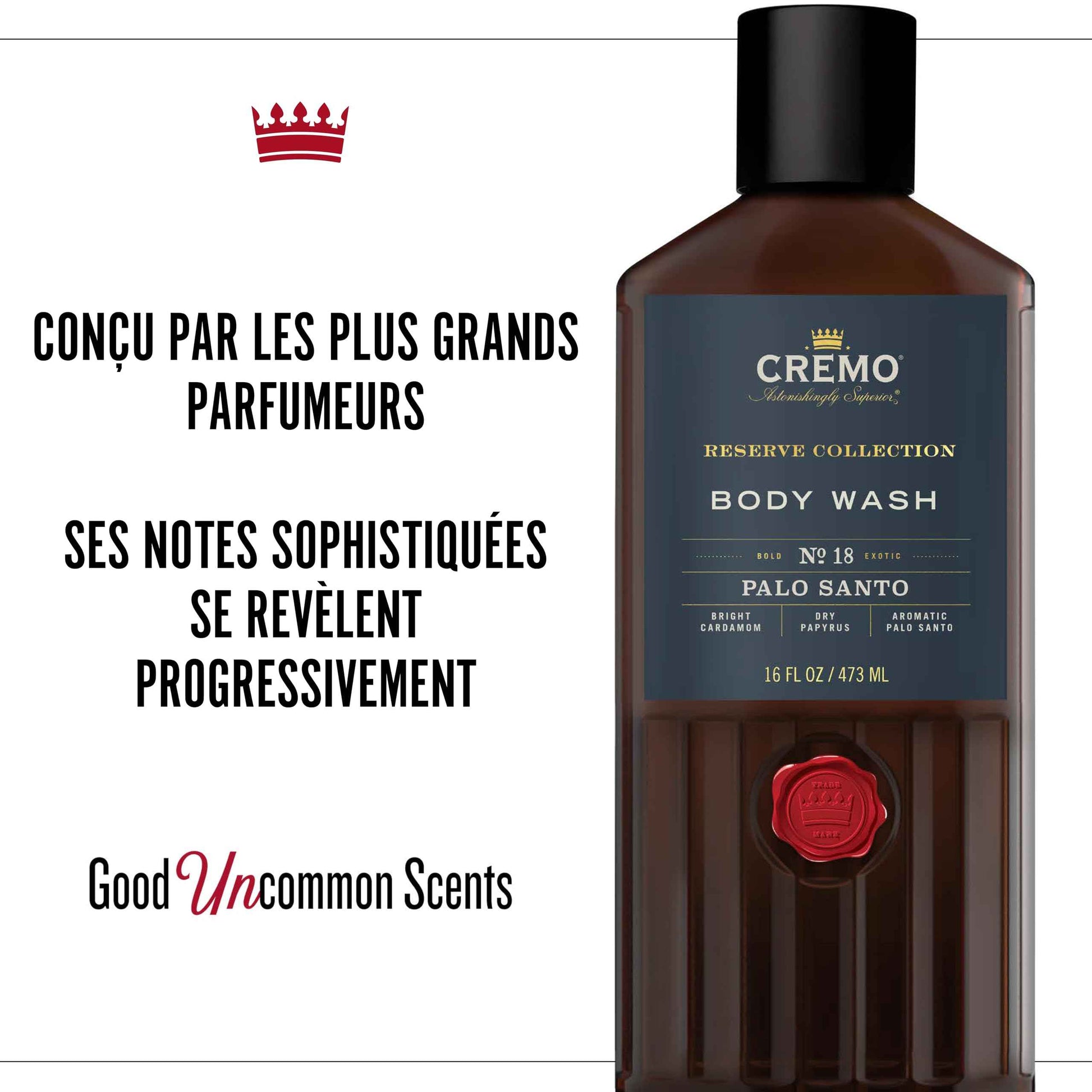 Cremo Beard Oil and Body Wash Bundle with Palo Santo Scents, 1 fl oz and 16 fl oz