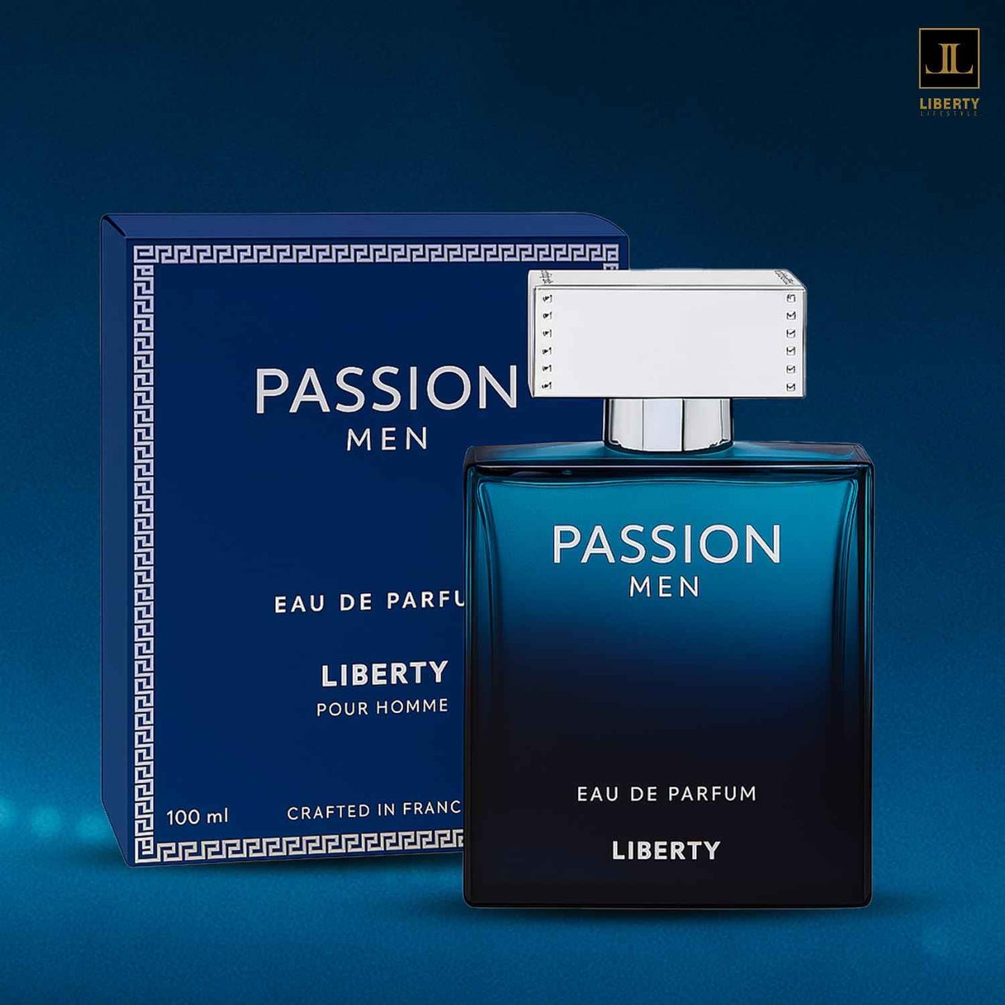 Liberty Luxury Passion Eau De Parfum for Men, Long Lasting Bold Spicy Scent Designed in France, Masculine Cologne That Draws Compliments, Perfume for men, men's fragrances,Gift for Men 100ml 3.4Oz