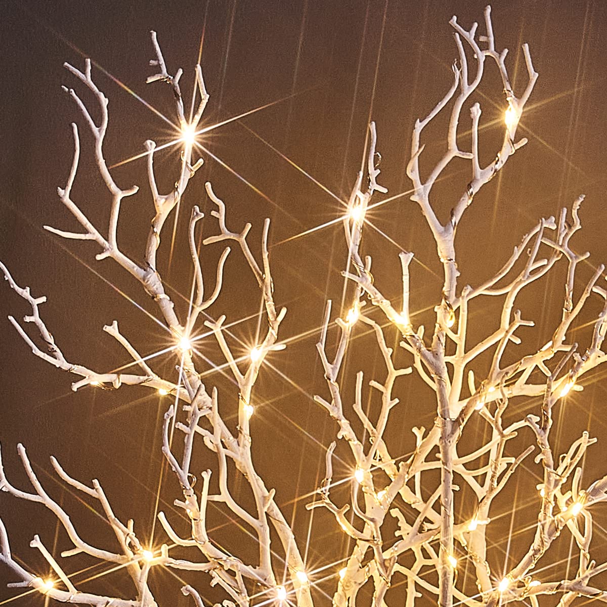 Fudios Lighted White Tree with 150 LED Fairy Lights 4FT for Christmas Party Home Holiday Indoor Outdoor Decoration, Lit Artificial Tree with Full Branches