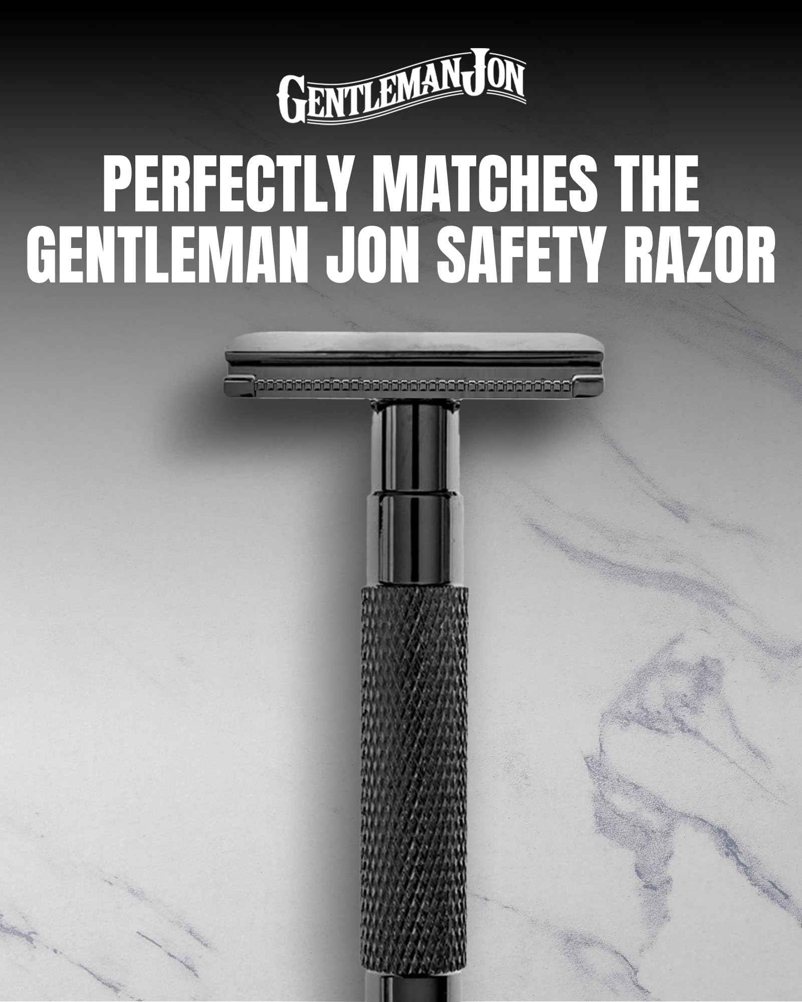 Gentleman Jon Shaving Stand for Razor & Brush for Men – Heavy Duty Gunmetal Razor & Brush Stand, Weighted Base, Matches Wet Shave Kit & Storage, Shaving Kit, Shaver Holder, Beard Accessories for Men