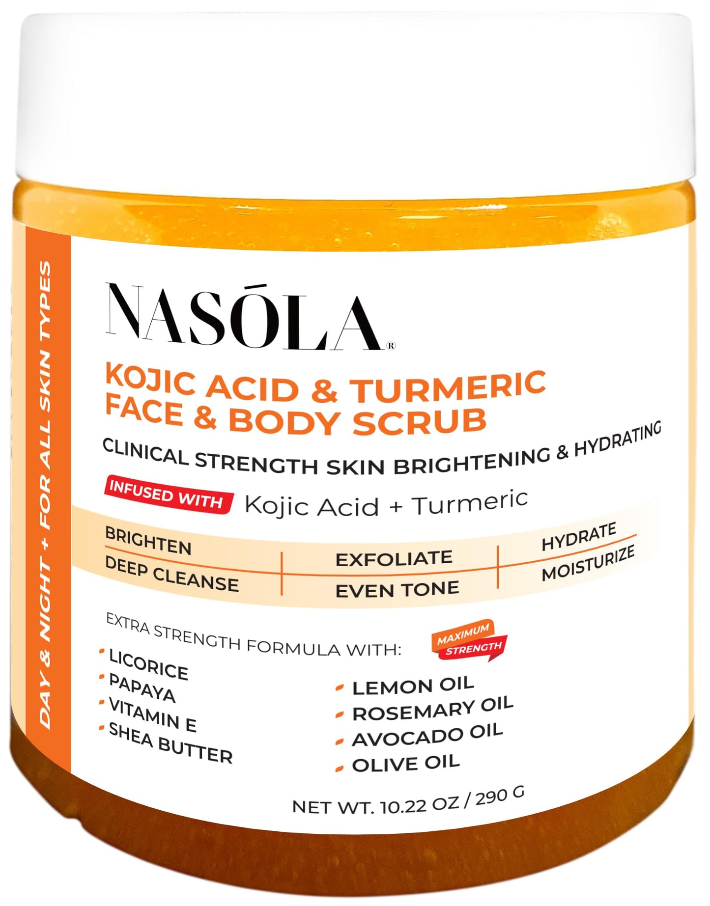 Nasola Kojic Acid Turmeric Face and Body Scrub