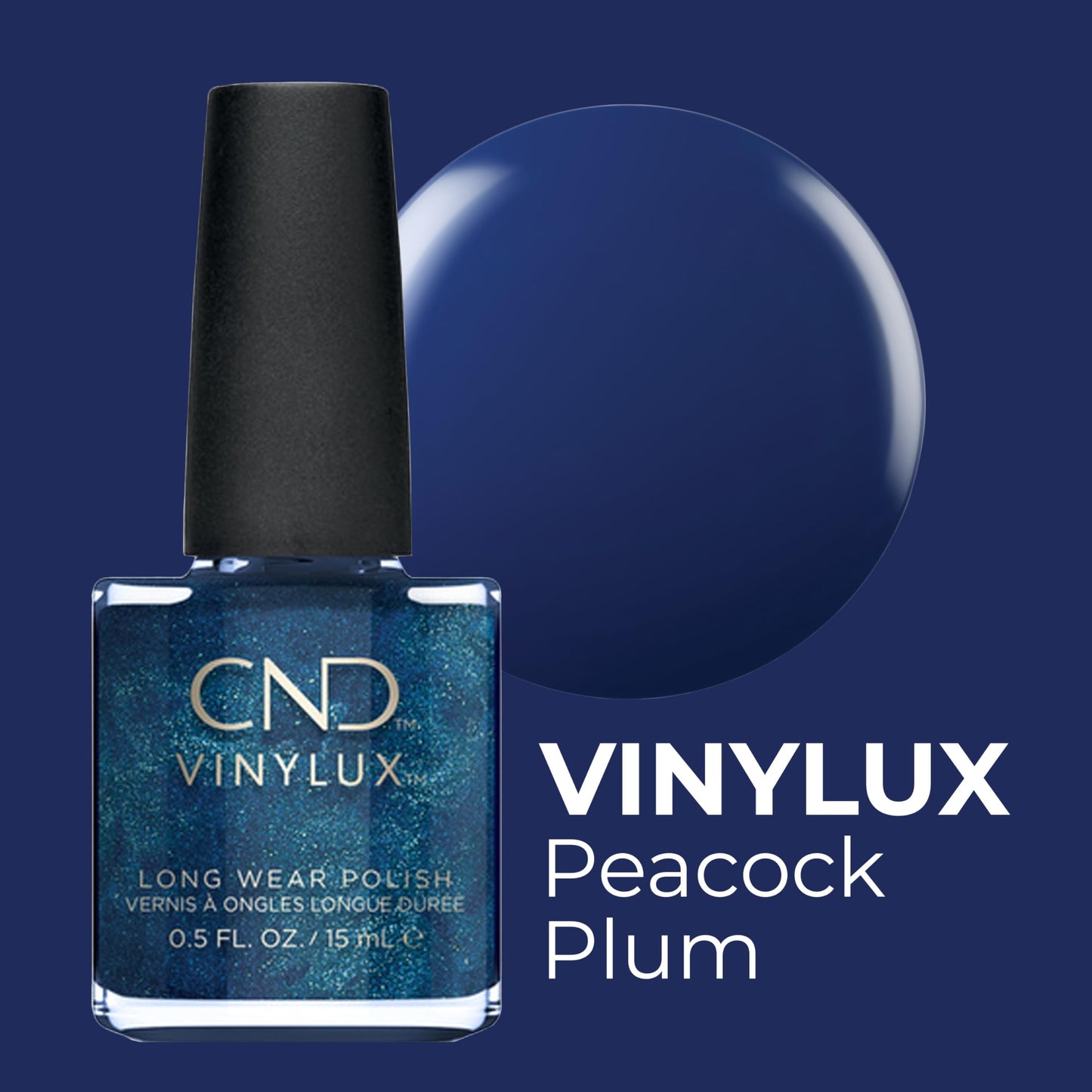 CND Vinylux Longwear Blue Nail Polish, Gel-like Shine & Chip Resistant Color, Peacock Plume, 0.5 fl. oz