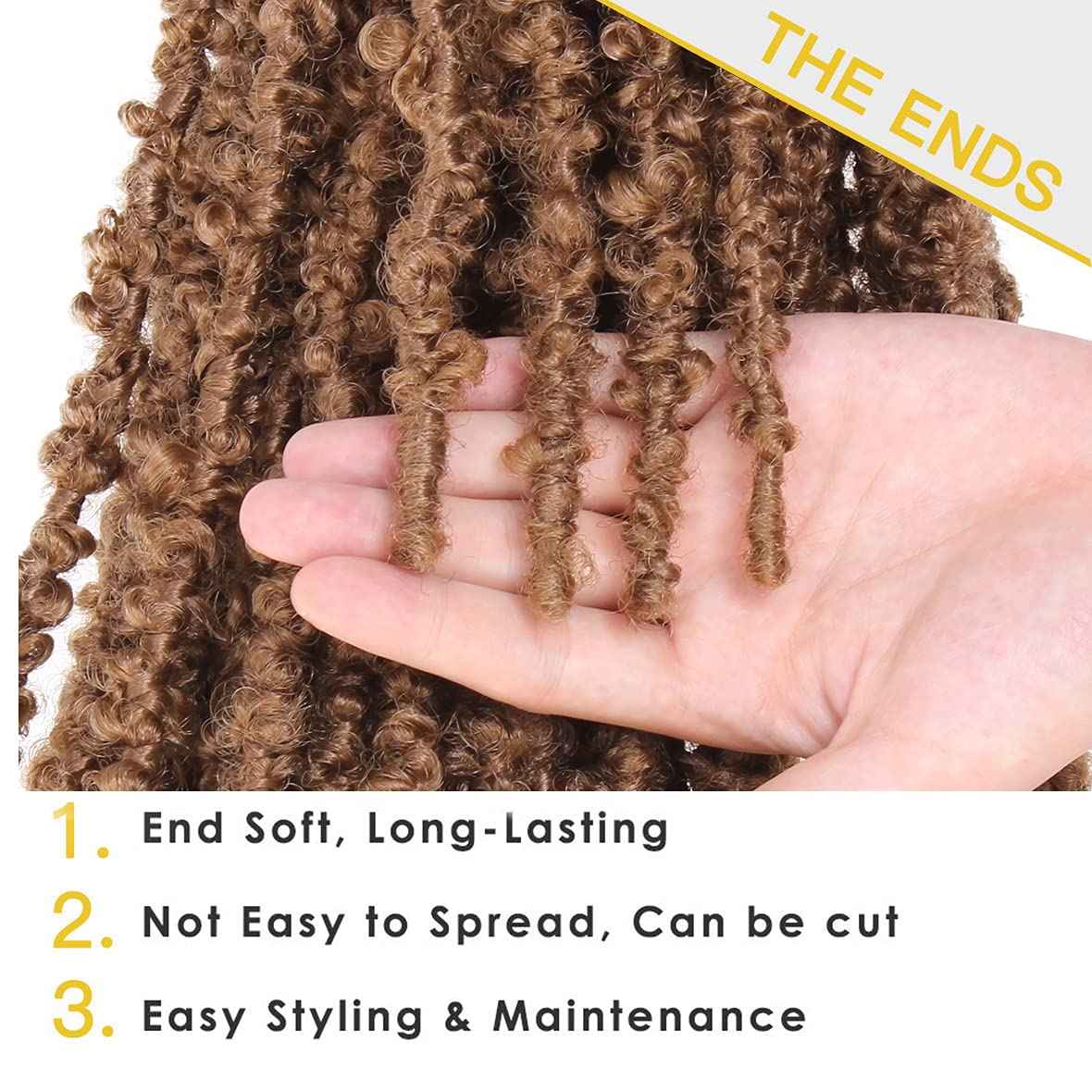 ZRQ Butterfly Locs Crochet Hair 18 Inch 6 Packs Pre-Twisted Distressed Locs Hair Messy Braids for Women #27