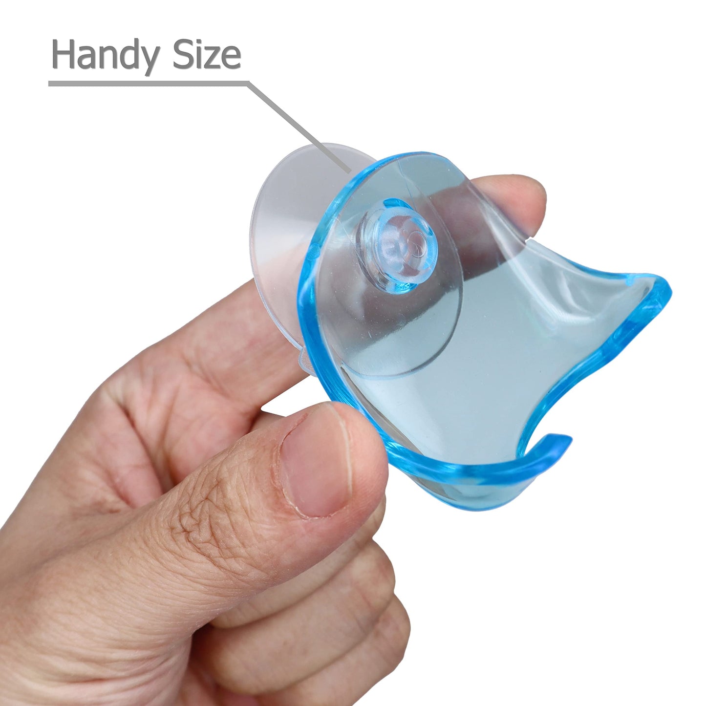 EIKS 2 Pack Portable Razor Holder Rack Shelves with Suction Cup Hooks Apply for Shower Bathroom Travel Wall Mounting Reusable