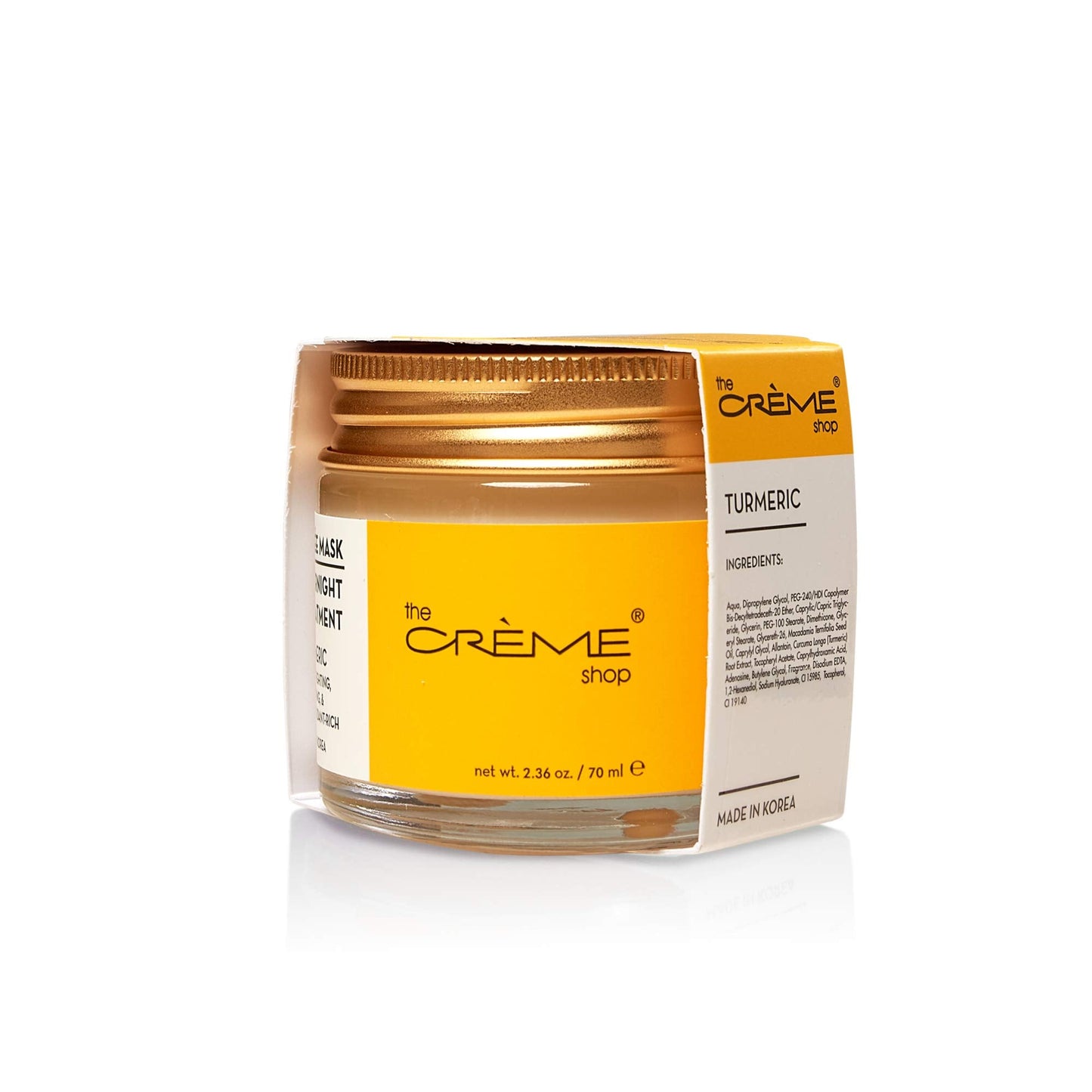 The Crème Shop Turmeric Gelée Overnight Face Mask, Korean Facial Mask, Sleeping Face Mask, Acne Treatment Mask, Brightening Face Mask - 2.36oz