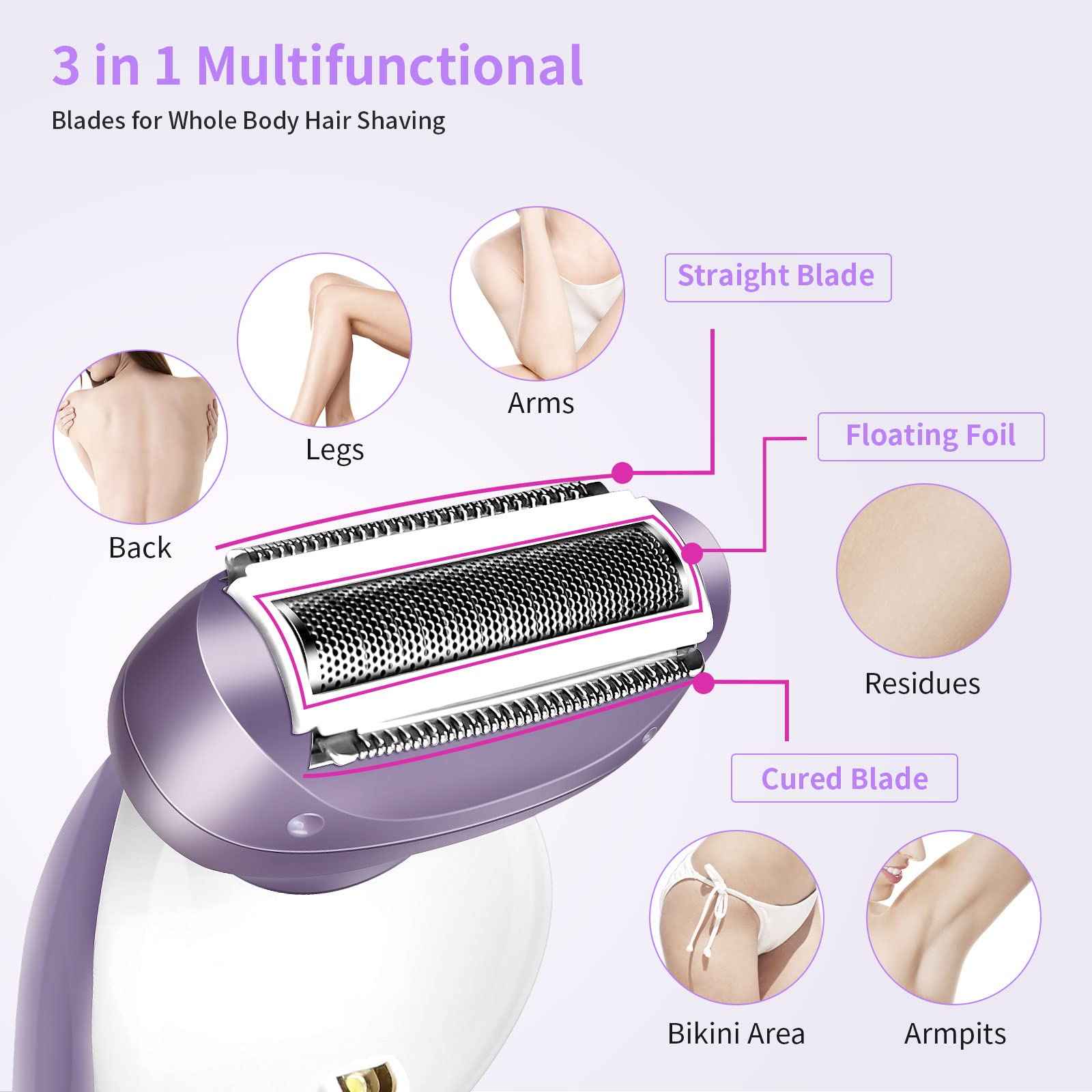 Replacement Women Shaver Head for krovena Women Electric Razor