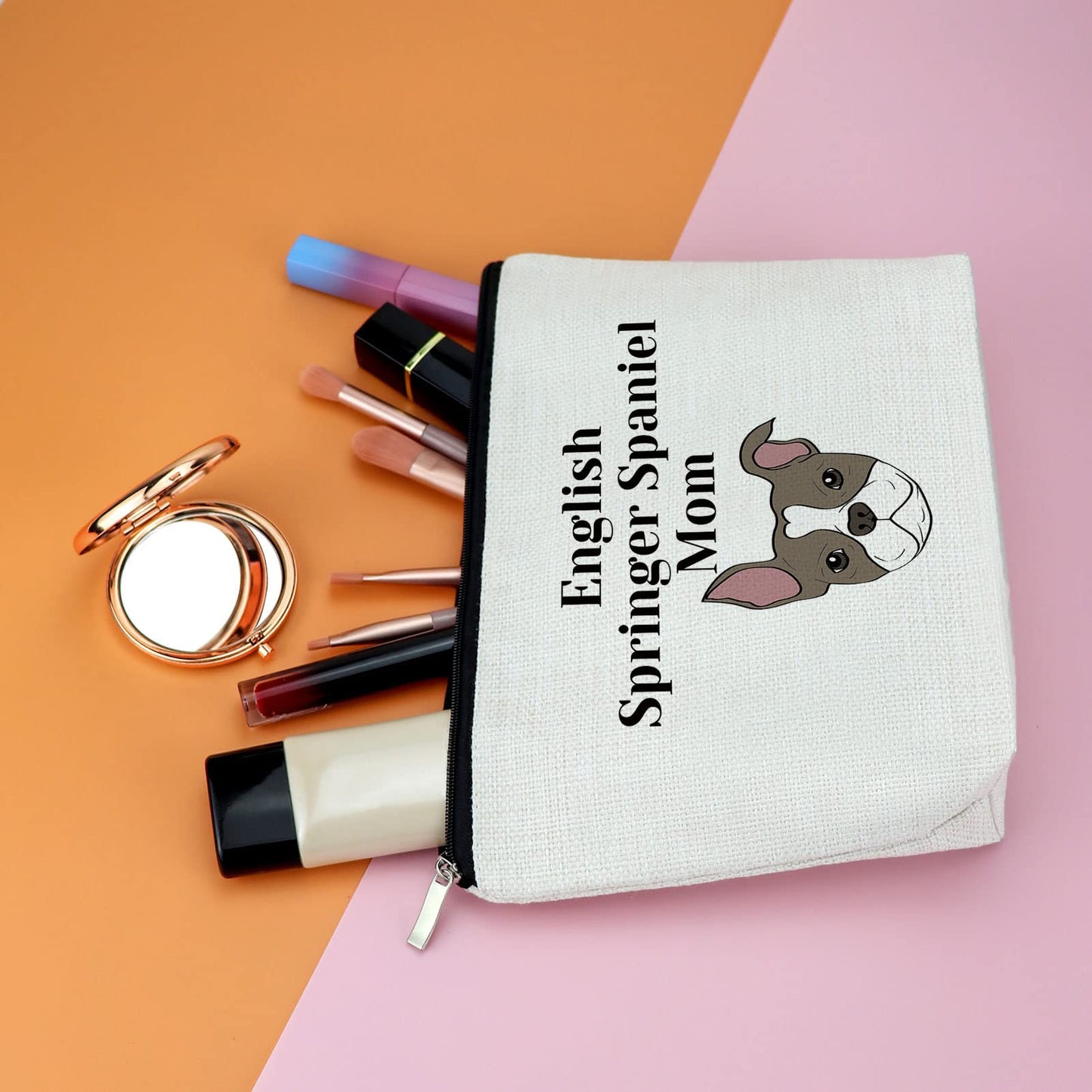 Dog Gift Christmas Gift for Women Dog Lovers Springer Spaniel Makeup Bag Birthday Mothers Day Gift for Spaniel Mom Pet Animal Lover Gift New Year Gift for Friends Sister Thank You Gift for Veterinary