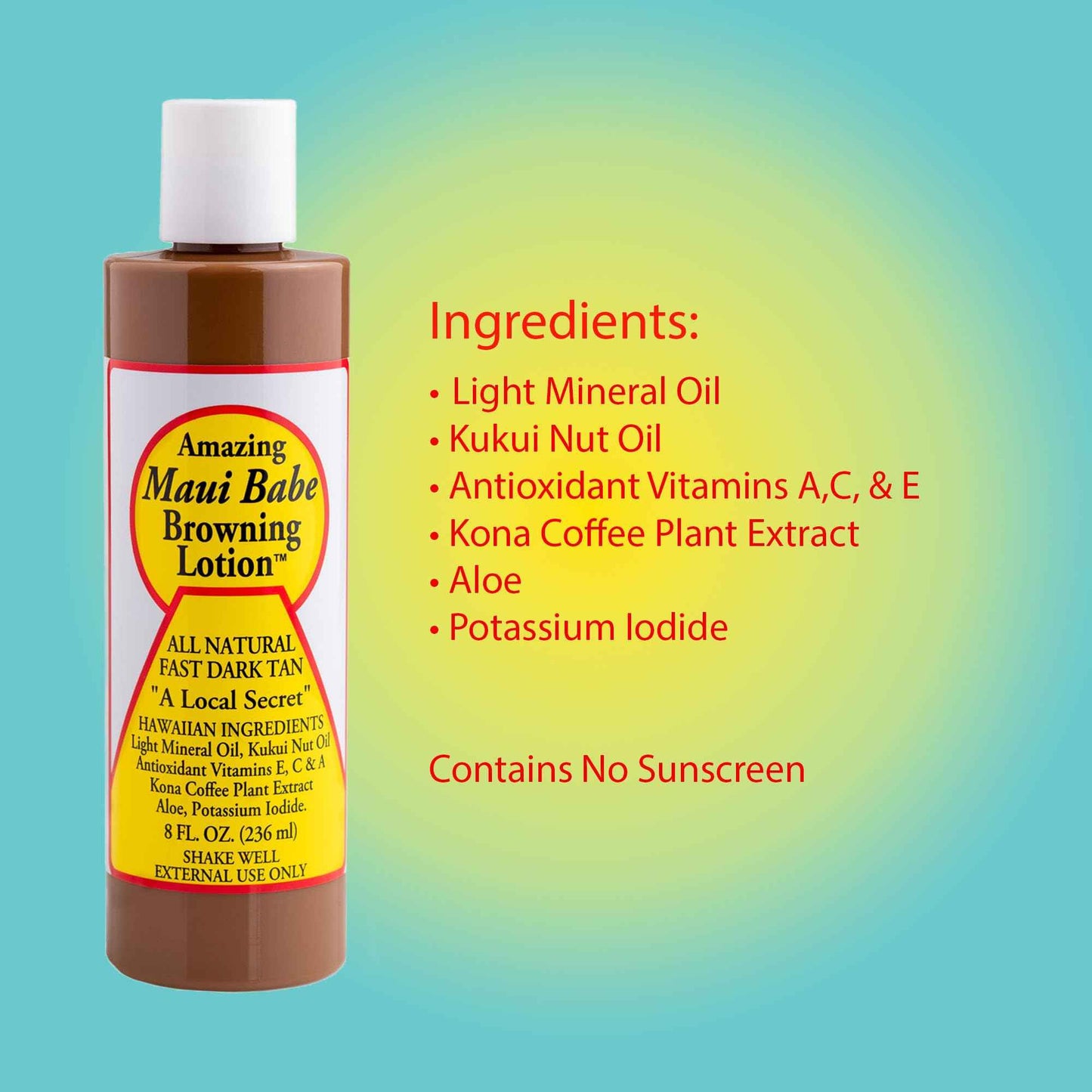 Maui Babe Browning Lotion 8oz & Maui Babe After Browning Lotion 8oz (9 Pc Deluxe Maui Babe Package) Outdoor Tanner & After Sun Enhancer Lotion Kit with Tanning Mitts, Travel Bottle, Draw String Bag &