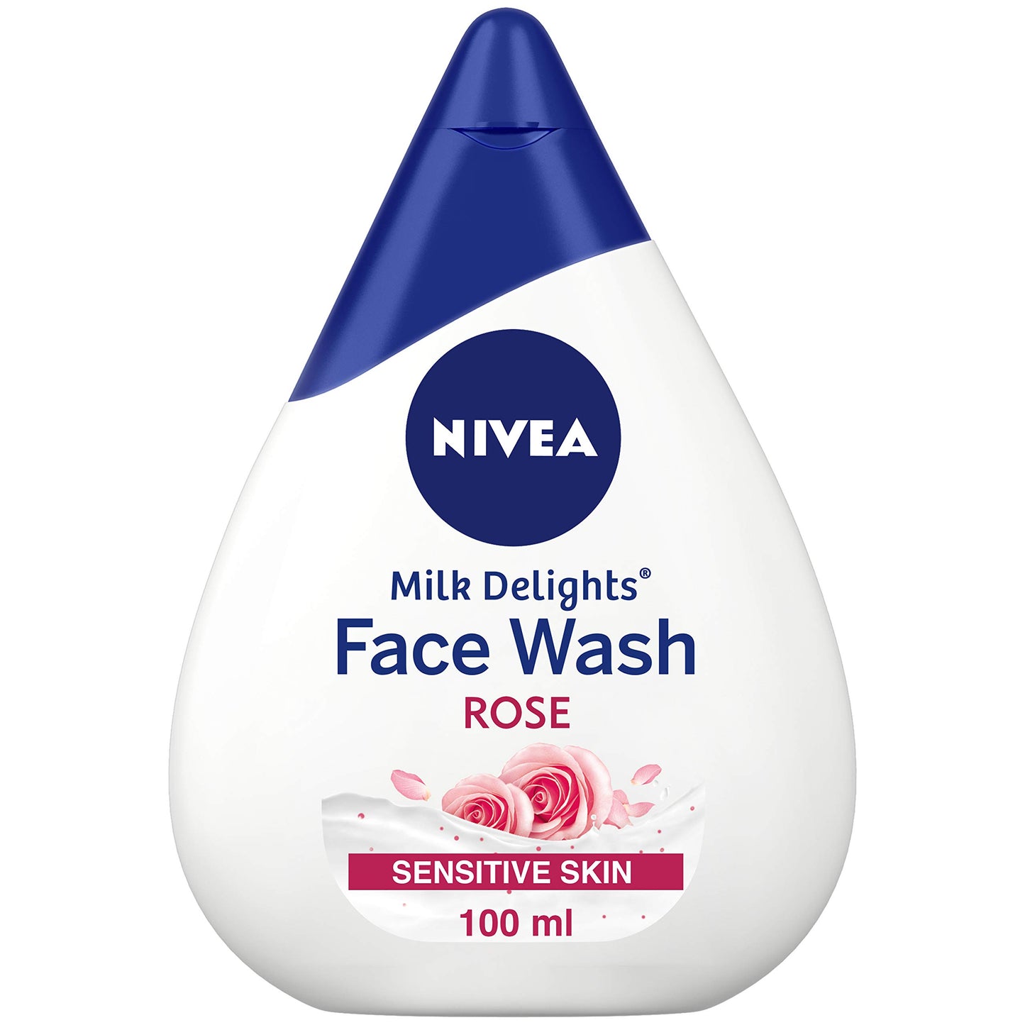 NIVEA Face Wash, Milk Delights Caring Rosewater(Sensitive Skin), 100ml