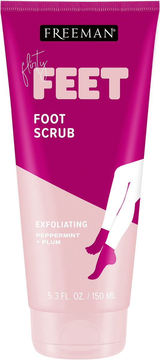 Freeman Bare Foot Exfoliating foot scrub Peppermint and Plum 5.3 oz