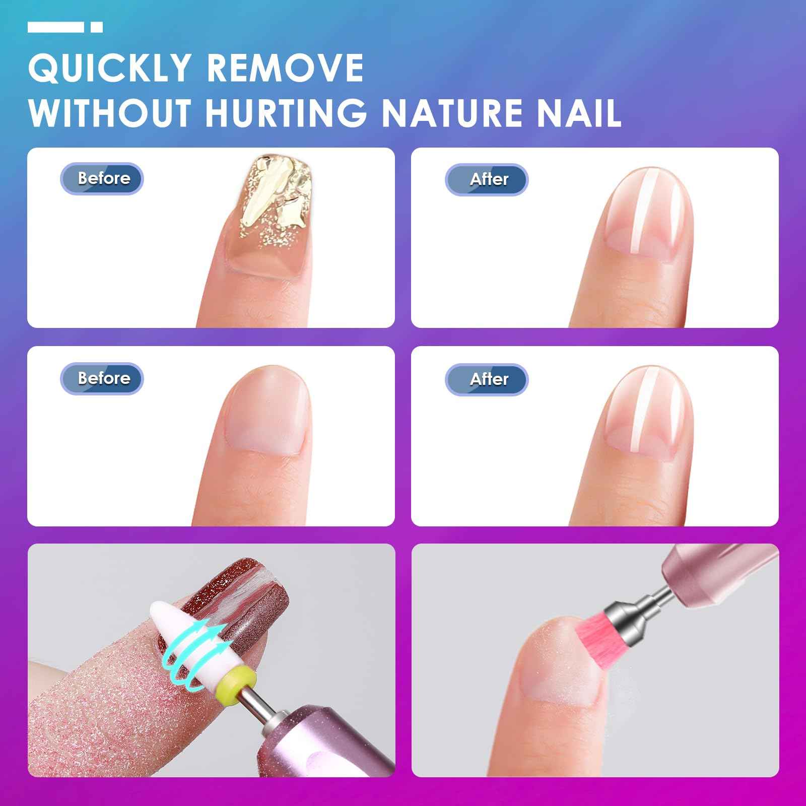 Nail Dust Collector Nail Tech & 26PCS Nail Drill Bits Set, 3/32 Professional Nail Bits Vacuum Dust Collector