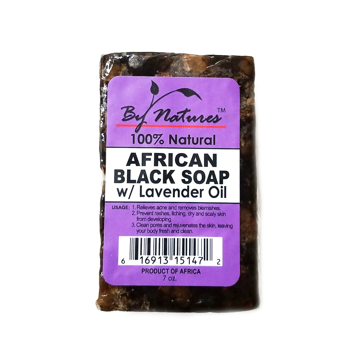 By natures Natural African Black Soap (Lavender essential oil)