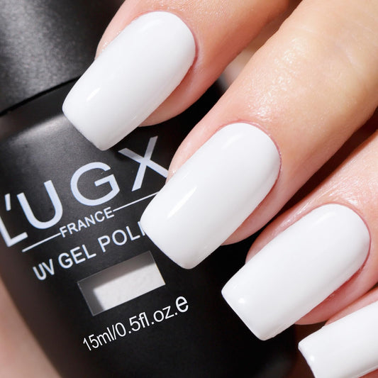 L'UGX Gel Nail Polish White Christmas Gel Polish 15ML Soak Off UV French Tip Gel Colors for Nails Art DIY Manicure & Pedicure at Home Salon Holiday Gifts for Women LGS-701