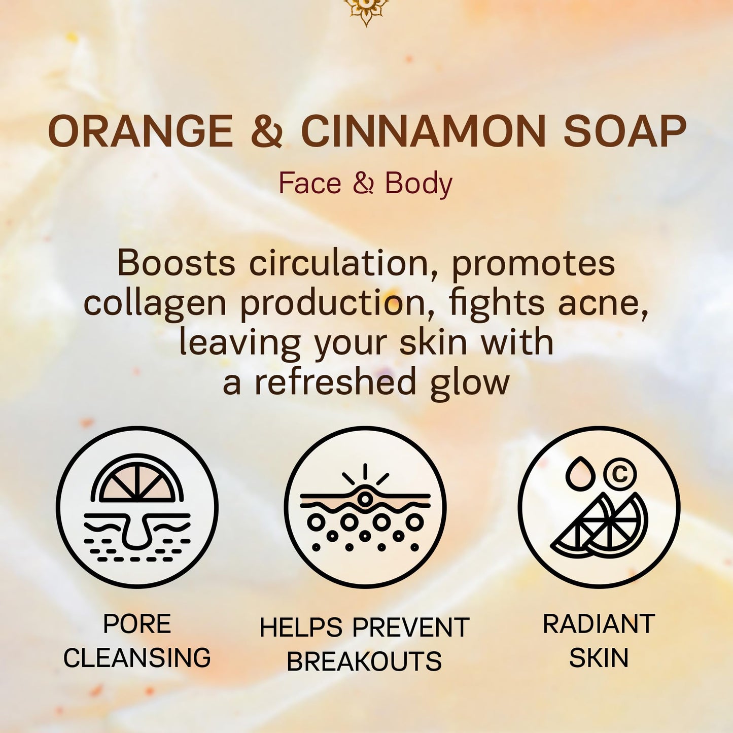 AUTHENTIC BATH & SOAP - Orange Cinnamon Soap Bar - Cold Processed, Natural, Face & Body Wash for Oily, Acne-prone skin, Men & Women, Cruelty Free, Vegan. (Pack of 2) 4.2 Oz Each