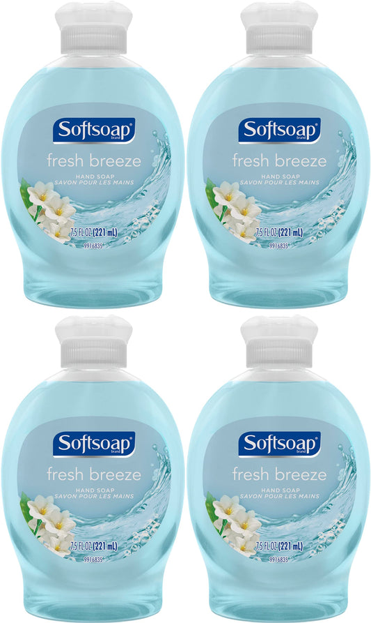 Softsoap Hand Soap Fresh Breeze - 7.5 oz, Pack of 4