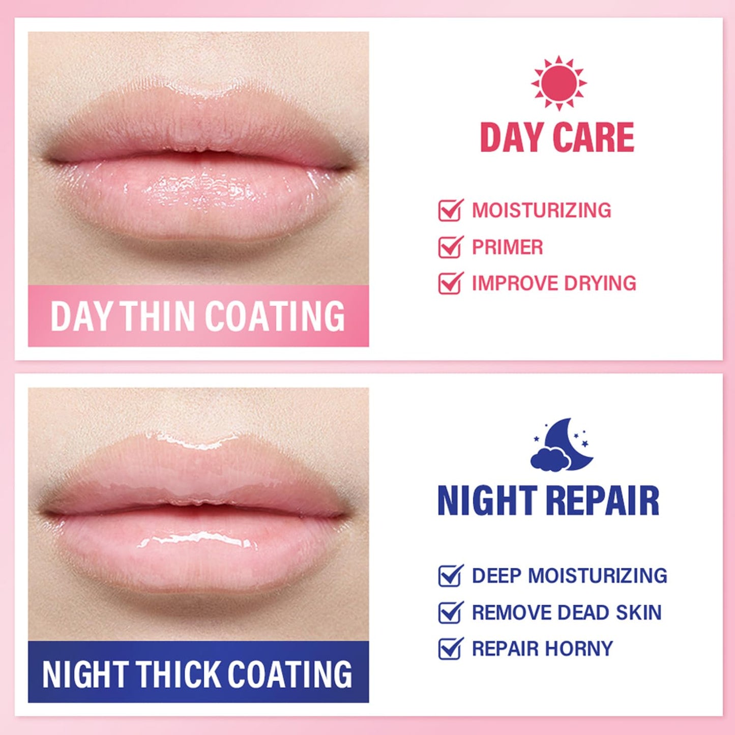 2PCS Lip Sleeping Mask, Lip Mask Overnight, Moisture & Lip Plumper Lip Wrinkles, Repair Lip Balm Prevention Dry and Cracked Lip Scrubs Exfoliato Smoothing Dry Lip Mask (Peach + Grapefruit)