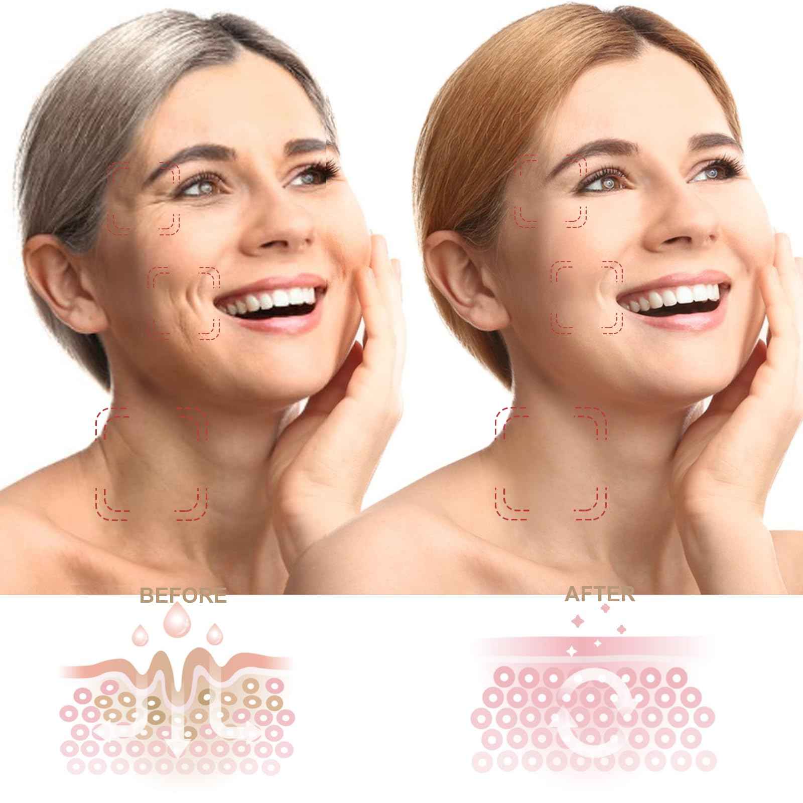 Face and Neck Massager,7 Color LED Facial Massager for Skin Care,Light Therapy for Face, Multifunctional Beauty Massager Tools