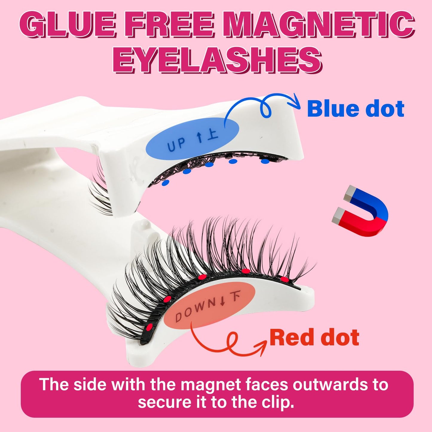 Magnetic Eyelashes With Applicator Long Lasting And Reusable Magnetic Lashes Kit 5Pcs Magnets Per Piece No Glue Needed False Eyelashes Waterproof,Cruelty Free,Easy To Wear(2Pairs,Vibrant+Blissful)