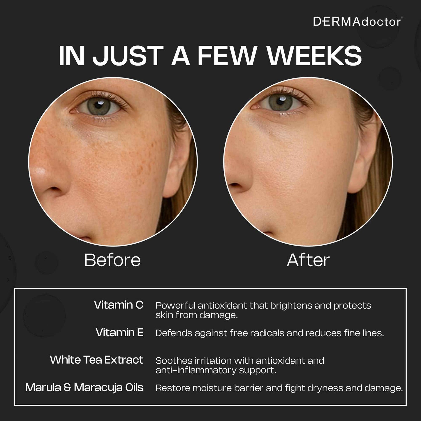DERMAdoctor Night Face Oil Toner Anti-Aging Hydrating - 20% Vitamin C Ester, Vitamin E, Ferulic Acid, & Marula Oil for Face | Concentrated Vitamin-C Ester Facial Oils | Dermatologist Formulated - 1 Oz