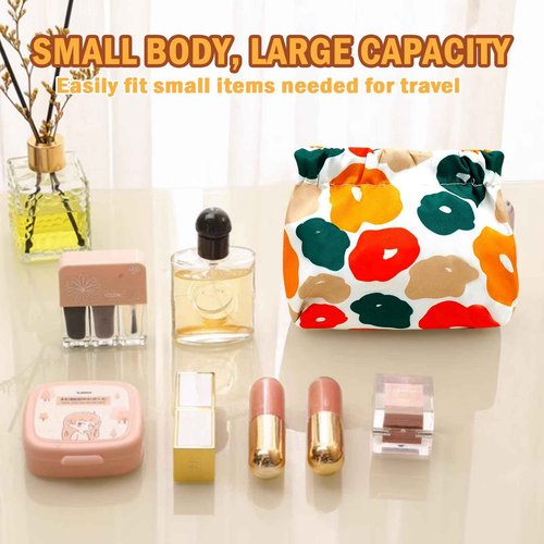 5 Pcs Small Makeup Bag Mini Pouch Waterproof Drawstring Pocket for Lipsticks Daily Saving Women & Girl Gift (13.7 * 17.7 * 21.7inches)