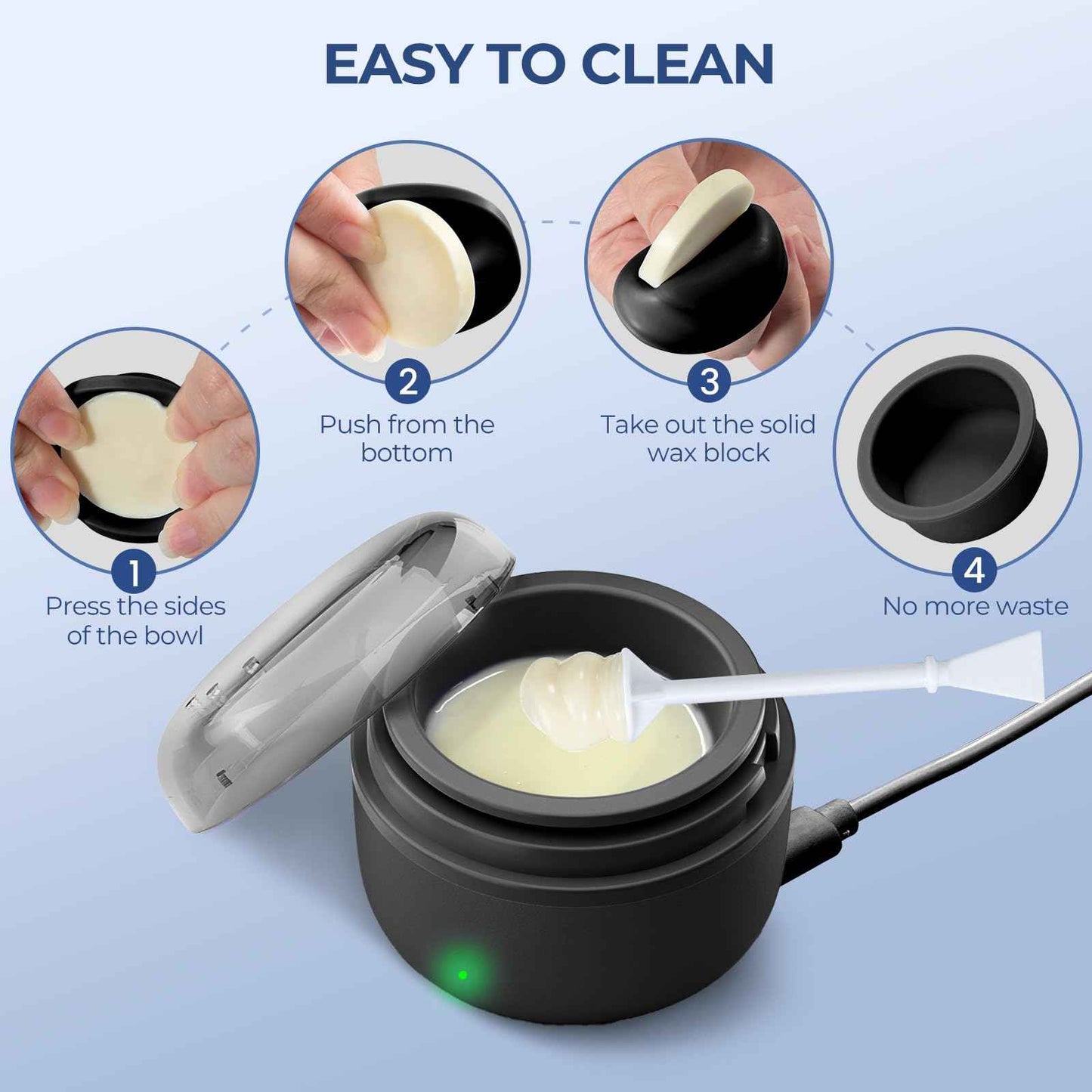 SUERBEATY Nose Wax Kit Men, Nose Hair Wax Kit with 100 g Nose Wax, Use 20 Times, Nose and Ear Hair Removal Kit For Men, USB Fast Heat, Constant Temperature, Multi-Accessories, Travel Use, Light Black