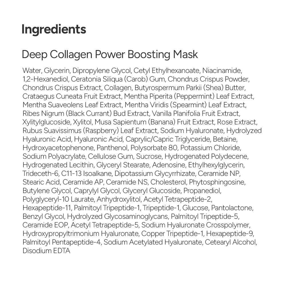 SUNGBOON EDITOR Deep Collagen Boosting Duo : Deep Collagen Mask (4ea) & Power Boosting Capsule Cream, Skincare Gift Sets for Mom