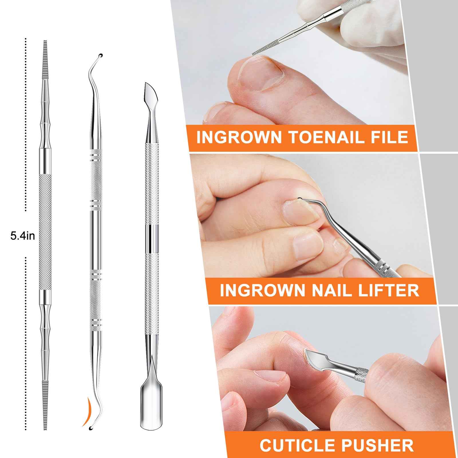 Toenail Clippers for Seniors Thick Toenails, Heavy Duty Wide Opening Toe Nail Clippers for Men Thick Ingrown Nails, Large 360 Degree Rotary Anti-Splash Finger Nail Clippers Adult with Catcher