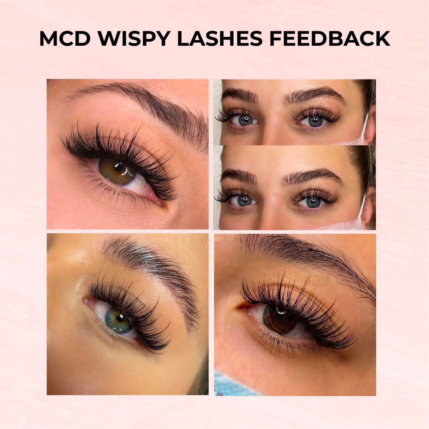 MDC LASHES Promade Wispy Lash Extension Volume Lashes 1000fans 0.05-0.07 Thickness, C/D/CC Curl, 8-18mm Loose Fans False Eyelashes 5D 7D 9D for Fluffy Eyelash Cluster, Soft, Long Lasting