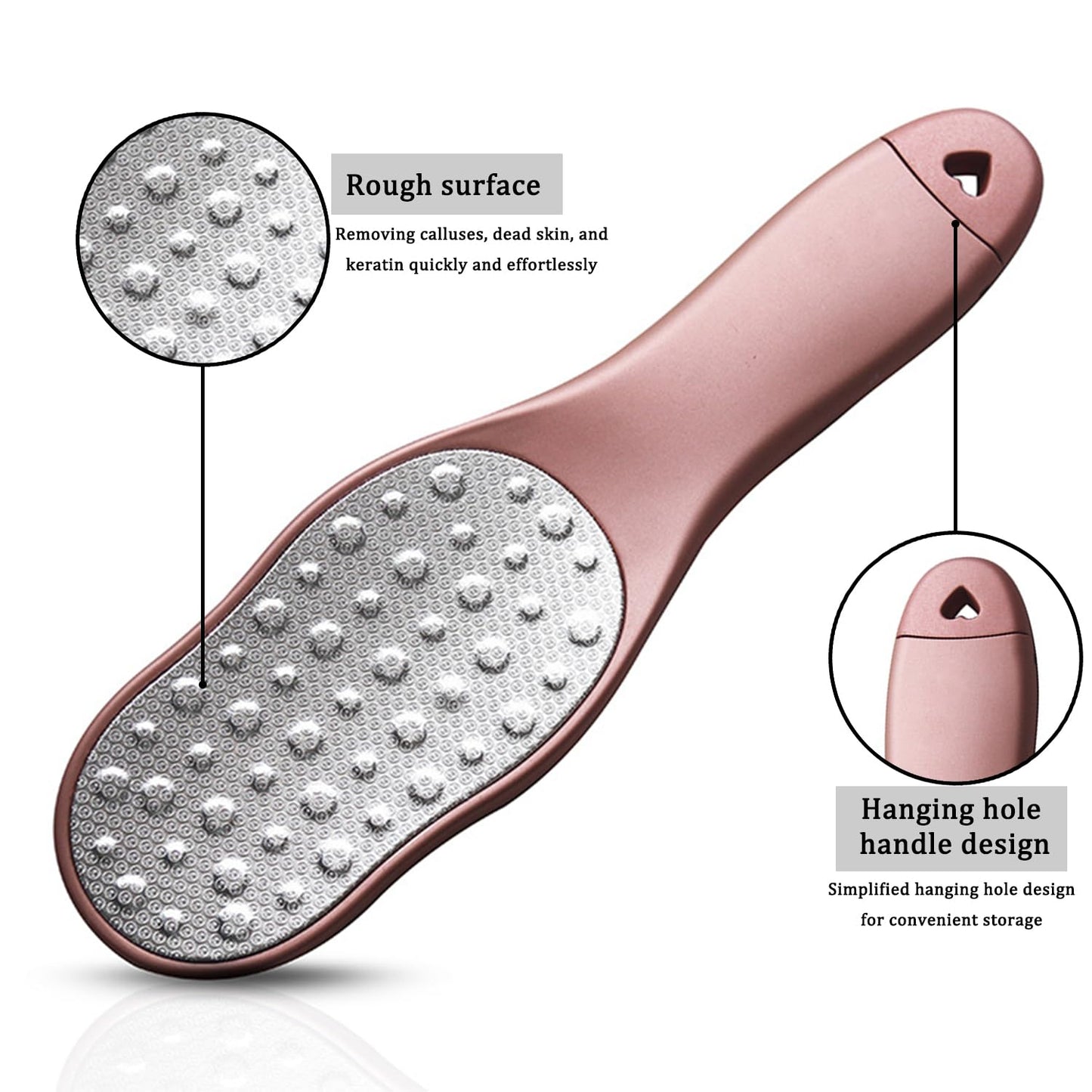 Double Sided Foot File, calluses Remover, Foot Cleaner, Stainless Steel calluses Remover, Foot Rasp Scrubber for Wet Or Dry Skin