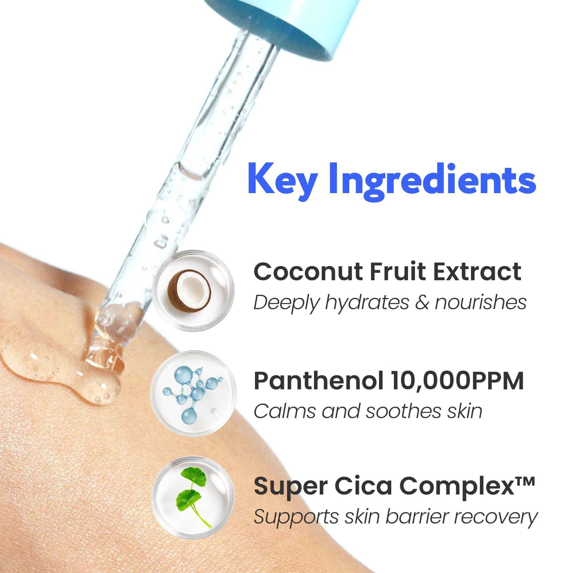 SOONDING Coconut Water Glow Calming Serum | Hydrating & Soothing Serum with Panthenol, Niacinamide & Cica | Centella Asiatica | Barrier Repair for Sensitive Skin | Korean Skin Care (30ml / 1.01 fl oz)