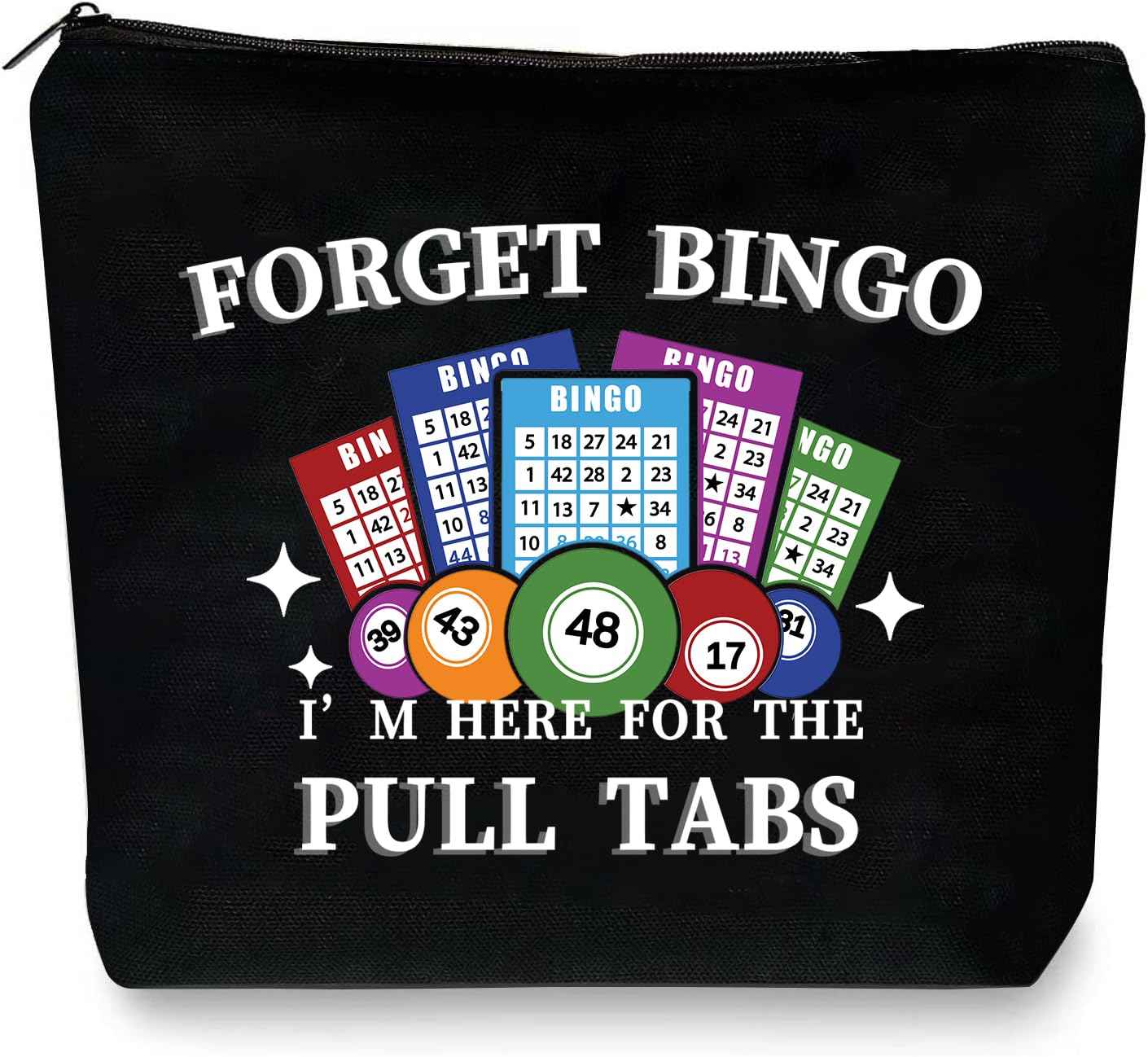 JEFBFBWE Bingo Makeup Bags for Bigo Lovers Players Bingo Cosmetic Bag Birthday Christmas Gifts for Women,Casino Lucky Prize for Gambler,Travel Bag (Bingo)