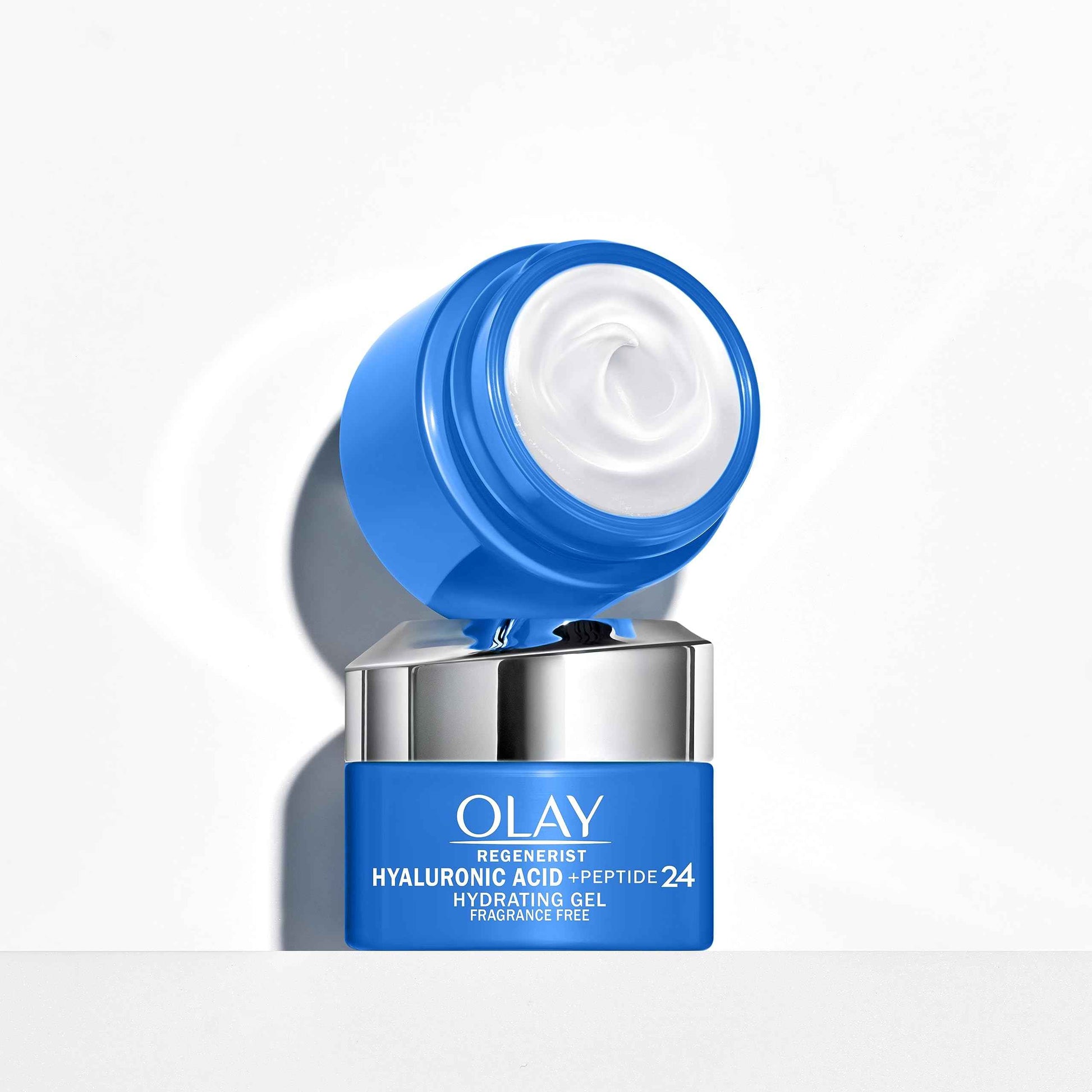 Olay Regenerist Hyaluronic + Peptide 24 Gel Face Moisturizer, Fragrance-Free, All Skin Types, Trial Size 0.5 oz (Pack of 2)