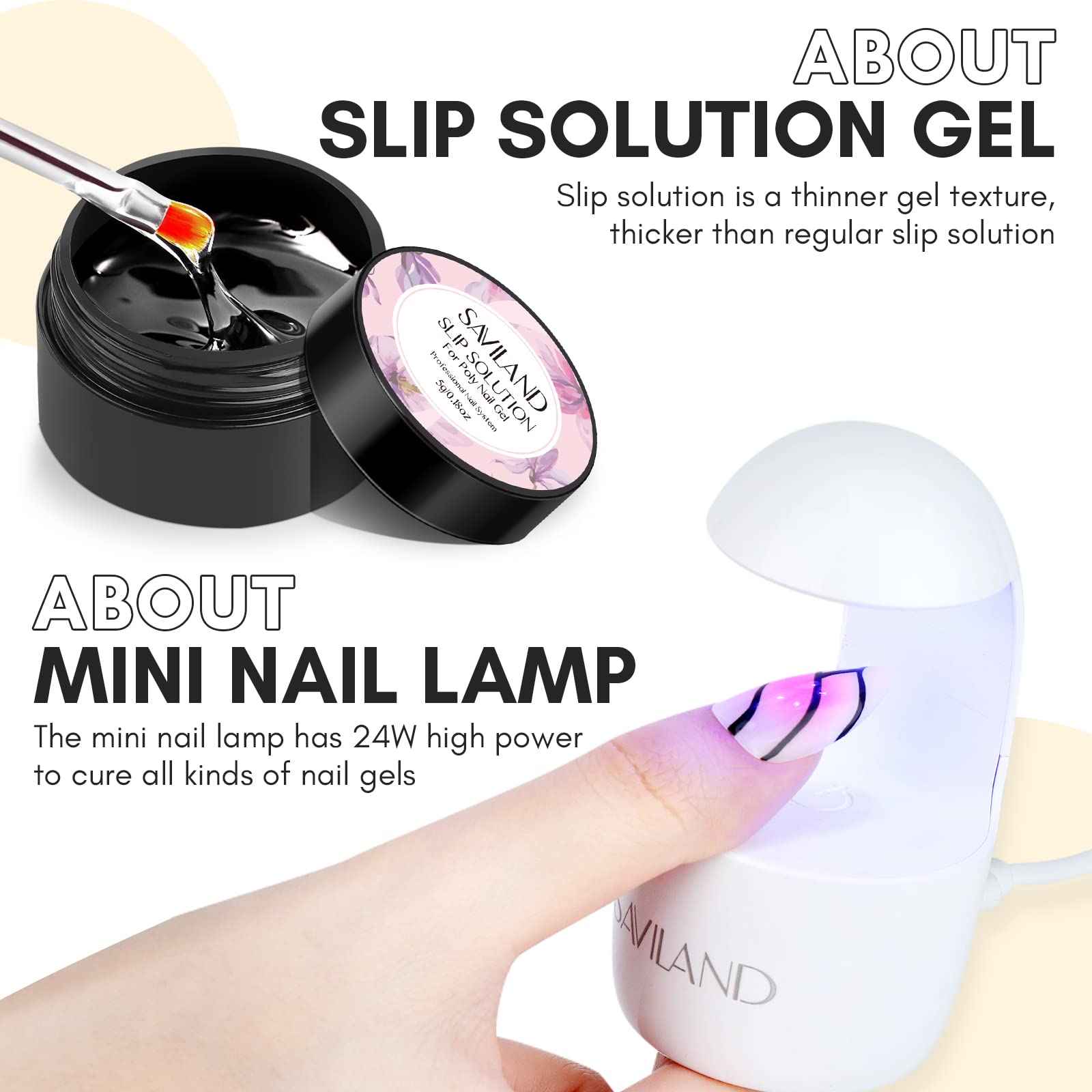 SAVILAND Poly Gel Nail Kit Starter: with 6 Colors Nail Extension Kit with U V Light Glitter Colors Rose Red Poly Gel for Beginner with Everything DIY Gift