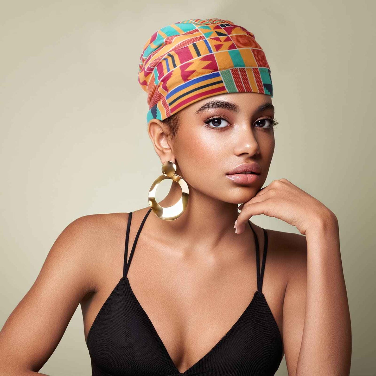 16 Pcs Satin Lined Sleep Cap African Silk Bonnet Beanie Double Layer Style Silk Hair Wrap Cover for Women (Stylish Style)