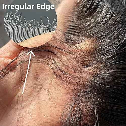 Savasana 4x4 HD Lace Closure Human Hair Straight Pre Plucked with Baby Hair 4x4 Closure for Black Women Skin Like Brazilian Virgin Natural Black 18 Inch