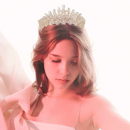 Princess Bridal Tiara CZ Prom Pageant Homecoming Quinceanera Sweet 16 Birthday Crown Crystal Headpieces for Women Hair Accessories Silver