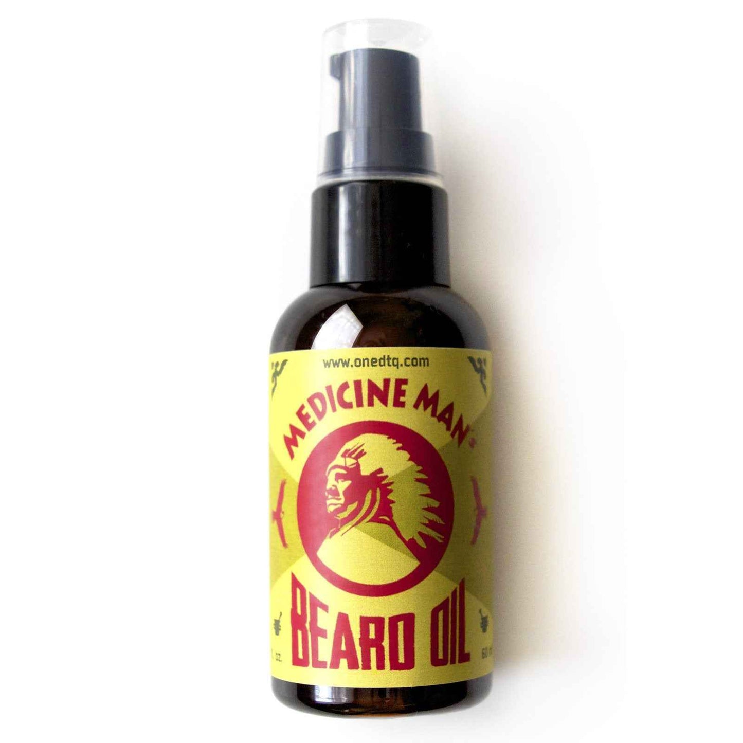 OneDTQ Medicine Man's Anti-itch Beard Oil 2 FL OZ - 100% Natural & Organic Leave-In Conditioner for Men