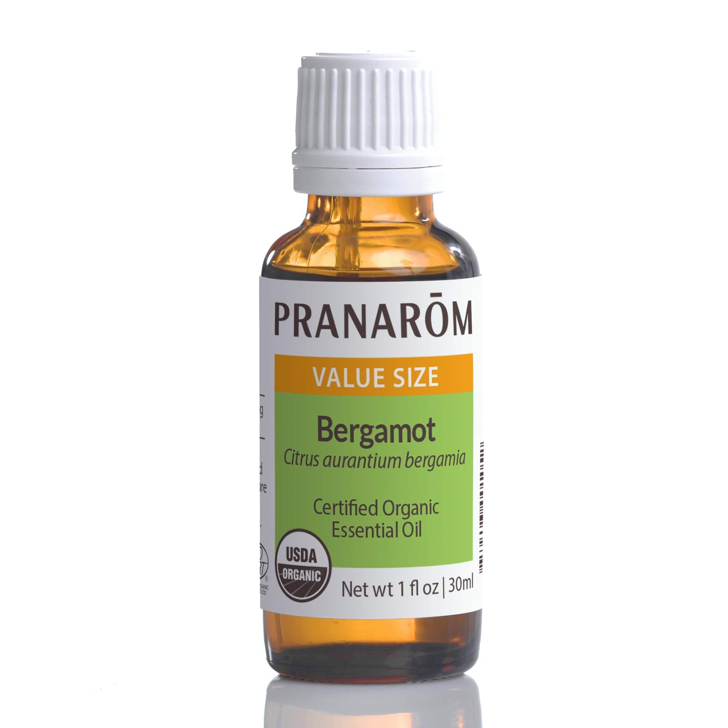 Pranarom USDA Certified Organic Bergamot Essential Oil (30ml), 100% Pure Undiluted Therapeutic Grade from Italy for Aromatherapy, Diffuser, Uplifting Scent, Immune Support, Relaxation, Sleep